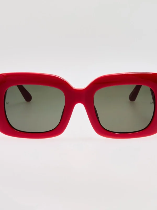 Linda Farrow Emmy Sunglasses in Red