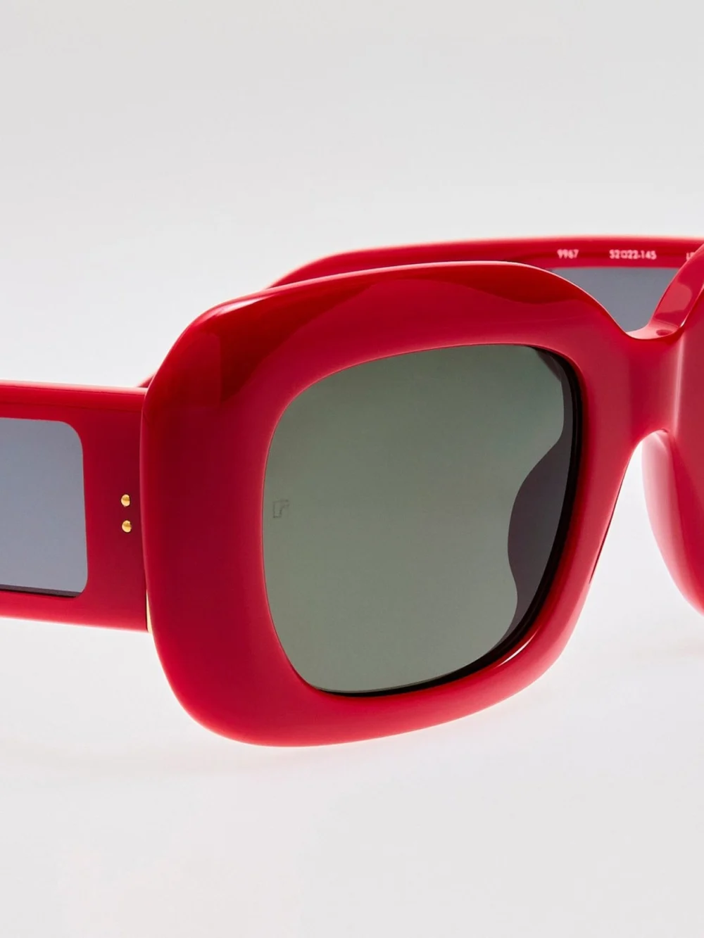 Linda Farrow Emmy Sunglasses, red, view 4