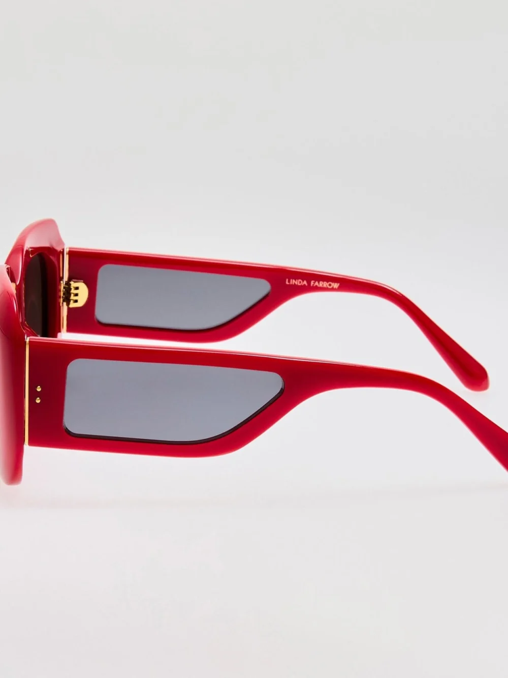 Linda Farrow Emmy Sunglasses, red, view 5