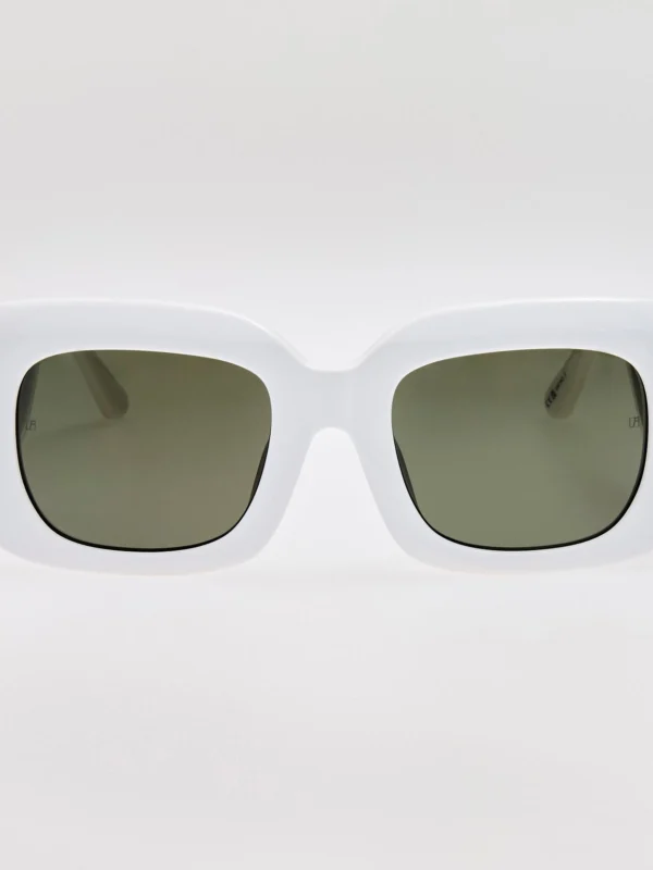 Linda Farrow Emmy Sunglasses in White