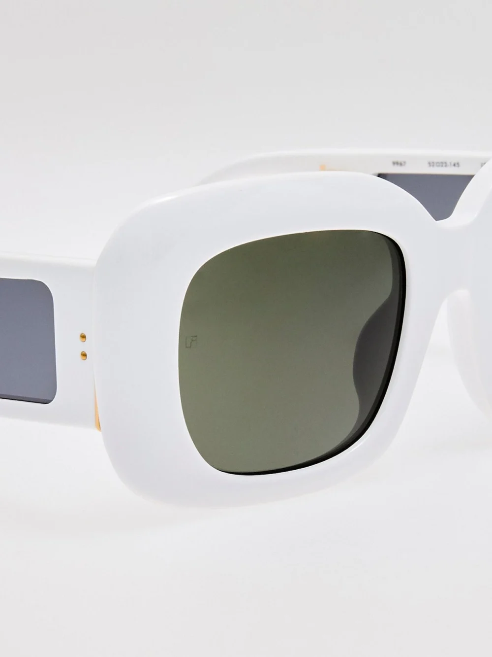 Linda Farrow Emmy Sunglasses, white, view 4