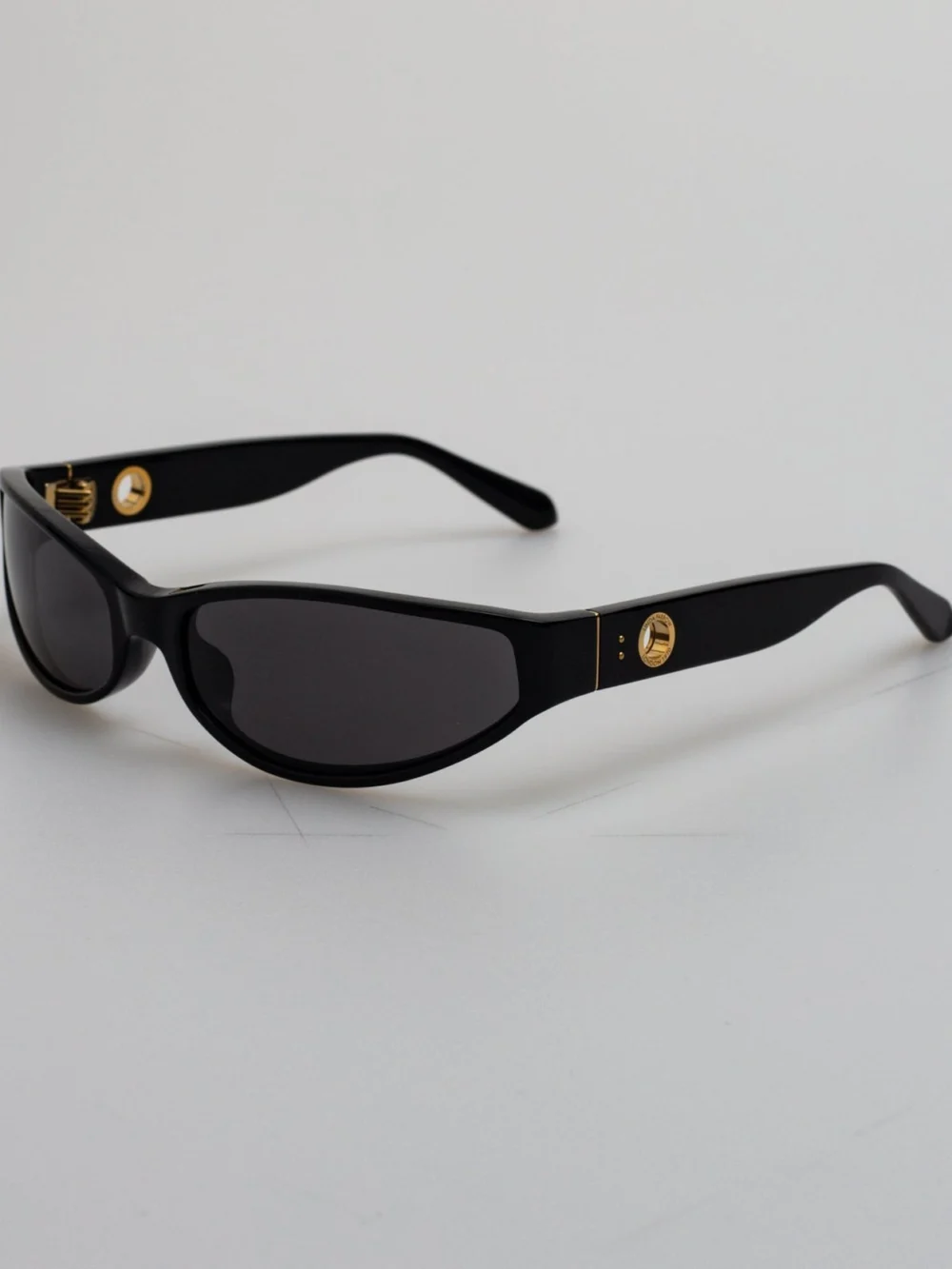 Linda Farrow Etain Sunglasses, black, view 2
