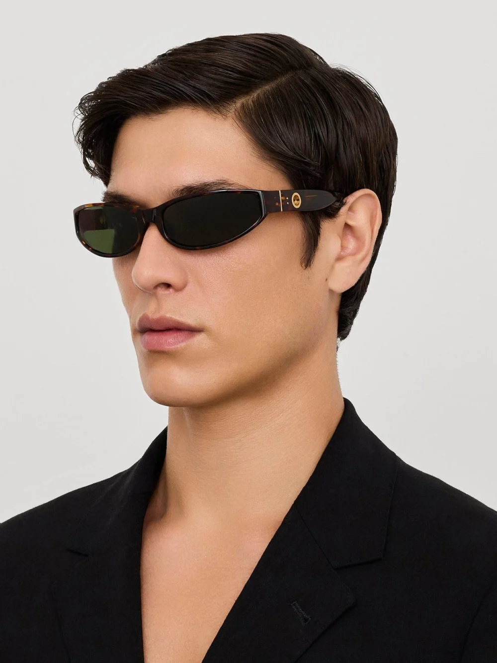 Linda Farrow Etain Sunglasses, black, view 4