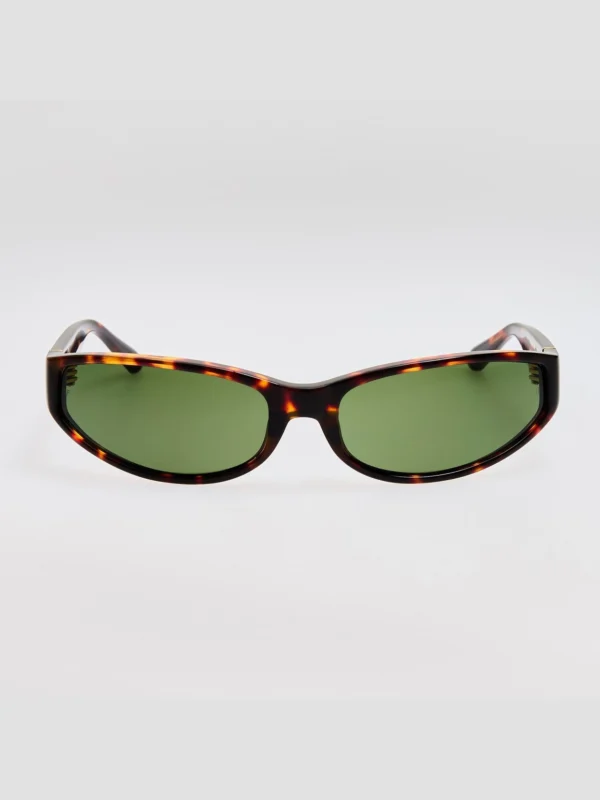 Linda Farrow Etain Sunglasses in Dark Tortoiseshell