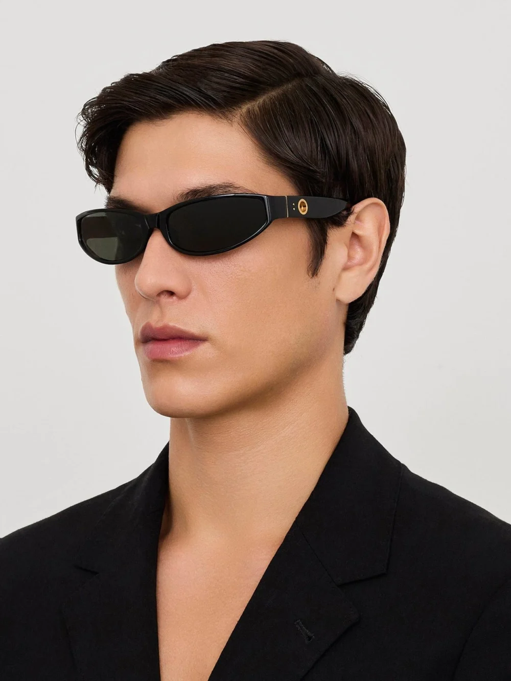 Linda Farrow Etain Sunglasses, white, view 4
