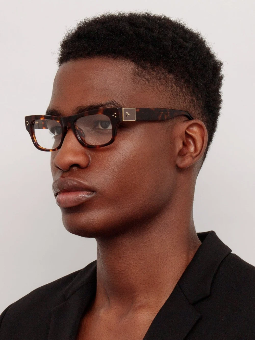 Linda Farrow Falck Optical Frame, tortoiseshell, view 4