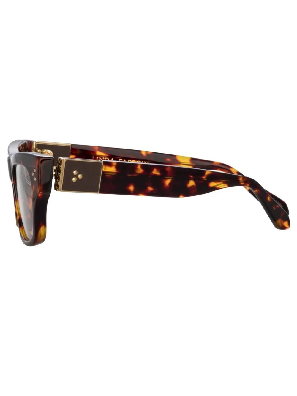 Linda Farrow Falck Optical Frame, tortoiseshell, view 5
