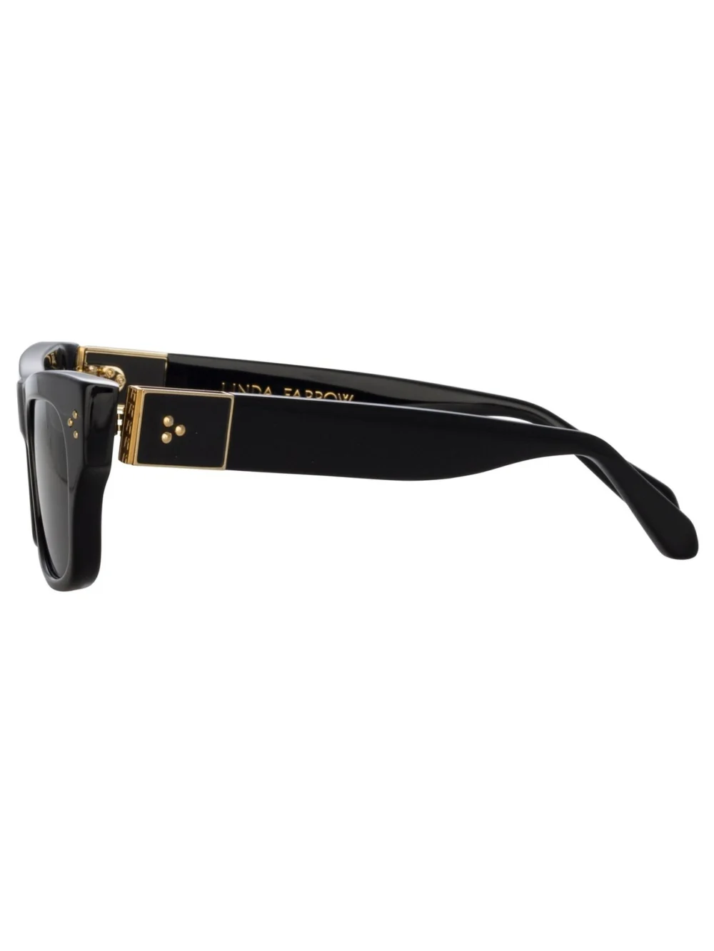 Linda Farrow Falck Sunglasses, black, view 5