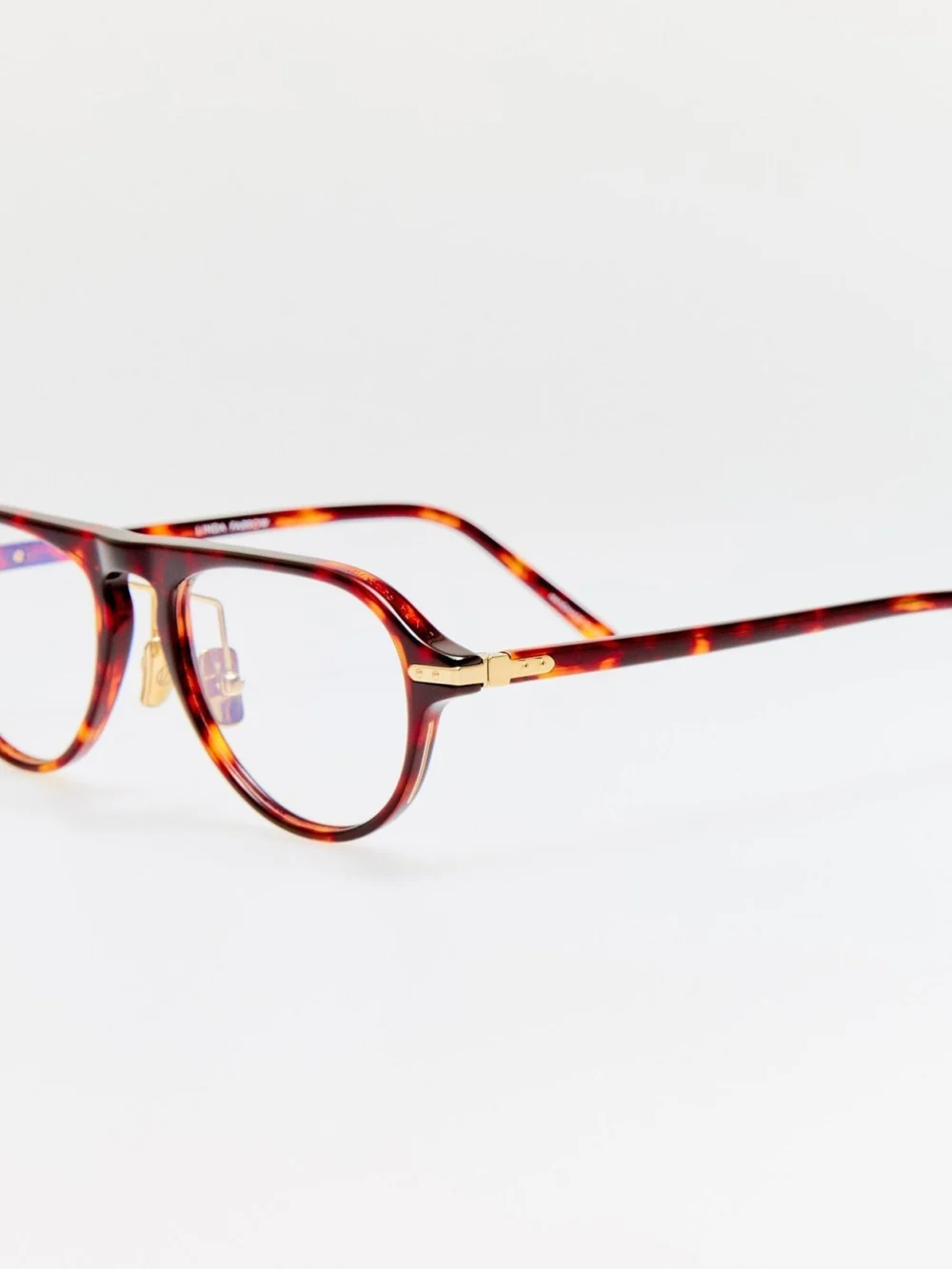 Linda Farrow Ferro Optical, dark tortoiseshell, view 2