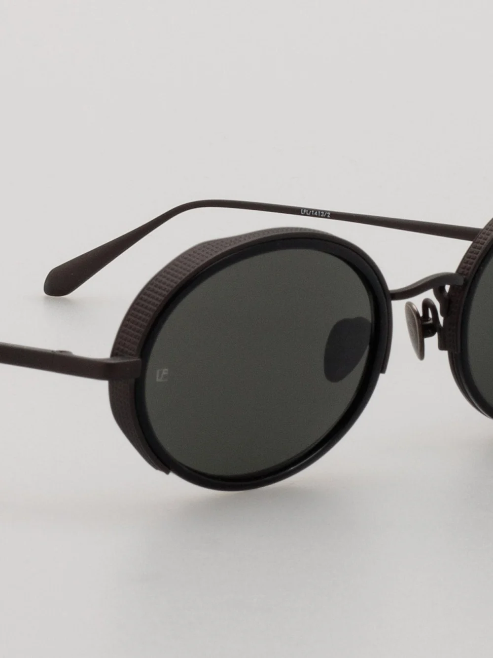Linda Farrow Finn Sunglasses, matt black nickel, view 3