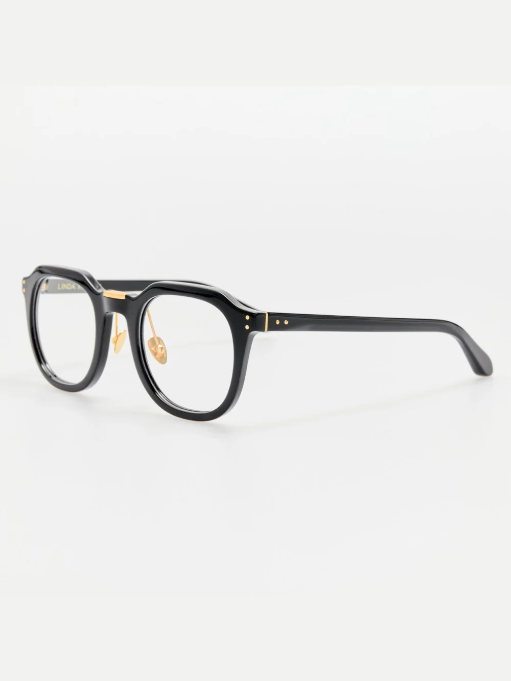 Linda Farrow Fletcher Optical Frame, black, view 2