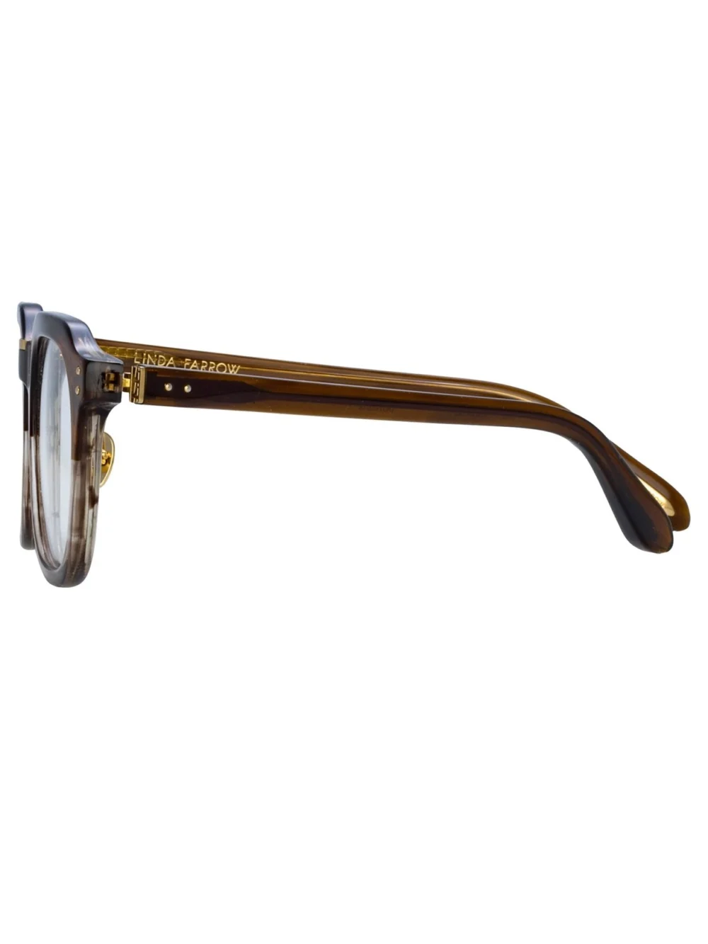 Linda Farrow Fletcher Optical Frame, caramel horn, view 5