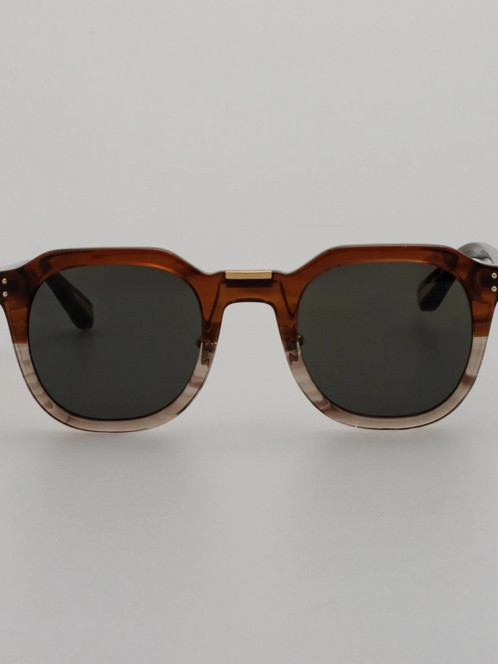 Linda Farrow Fletcher Sunglasses in caramel horn