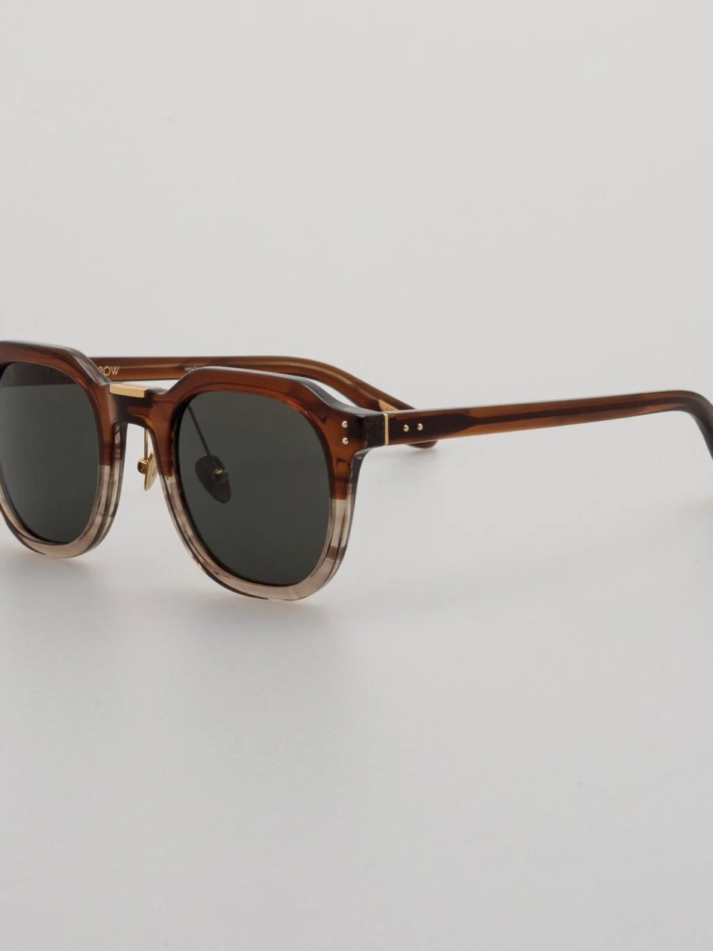 Linda Farrow Fletcher Sunglasses, caramel horn, view 2