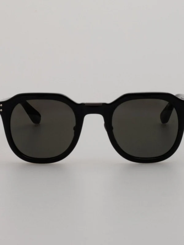 Linda Farrow Fletcher Sunglasses in Matt Black Nickel