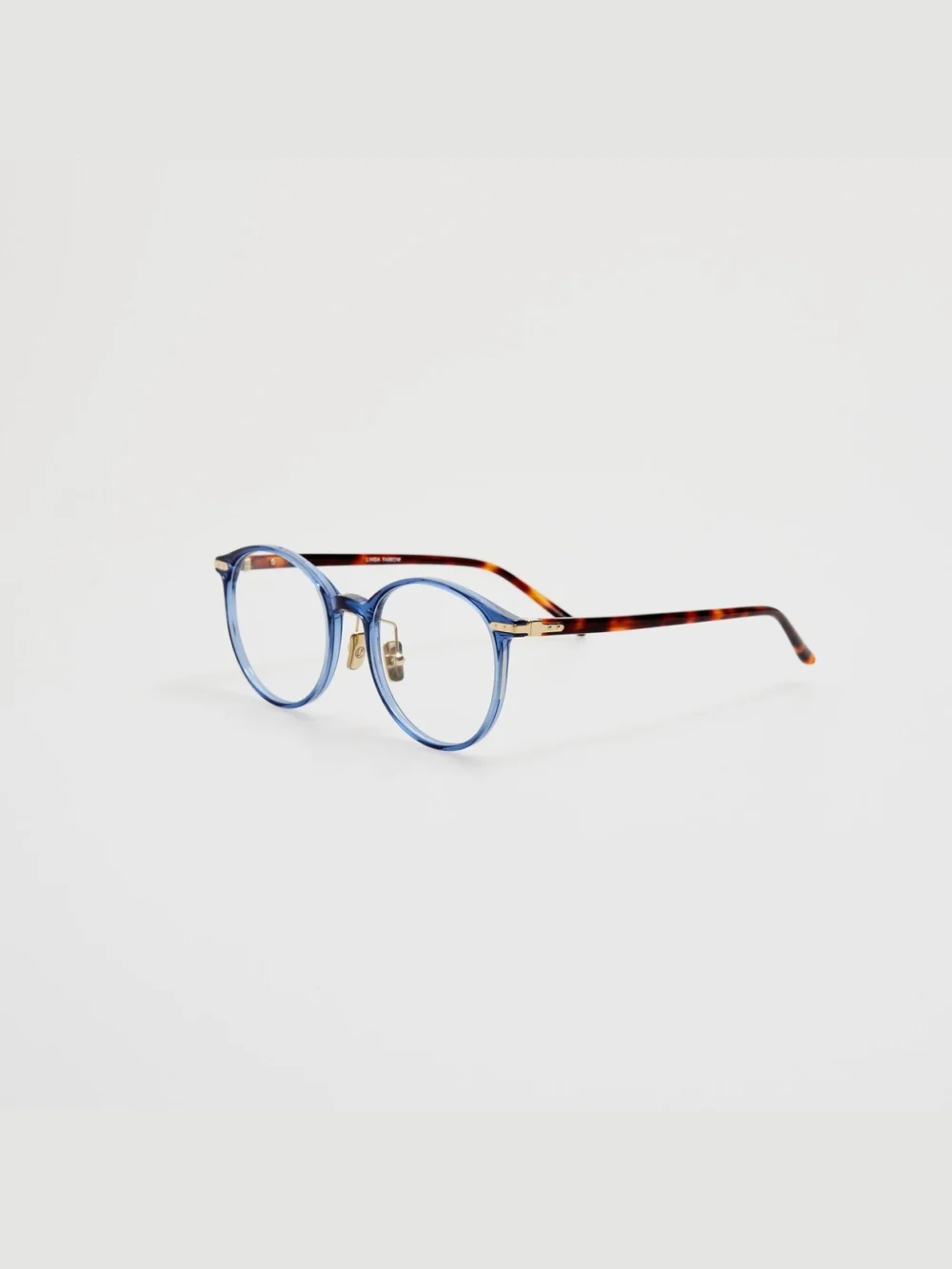 Linda Farrow Forster Optical Frame, navy, view 2