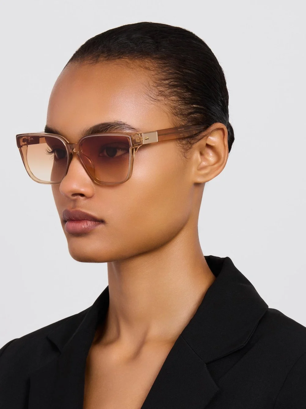 Linda Farrow Frey Sunglasses, honey, view 3