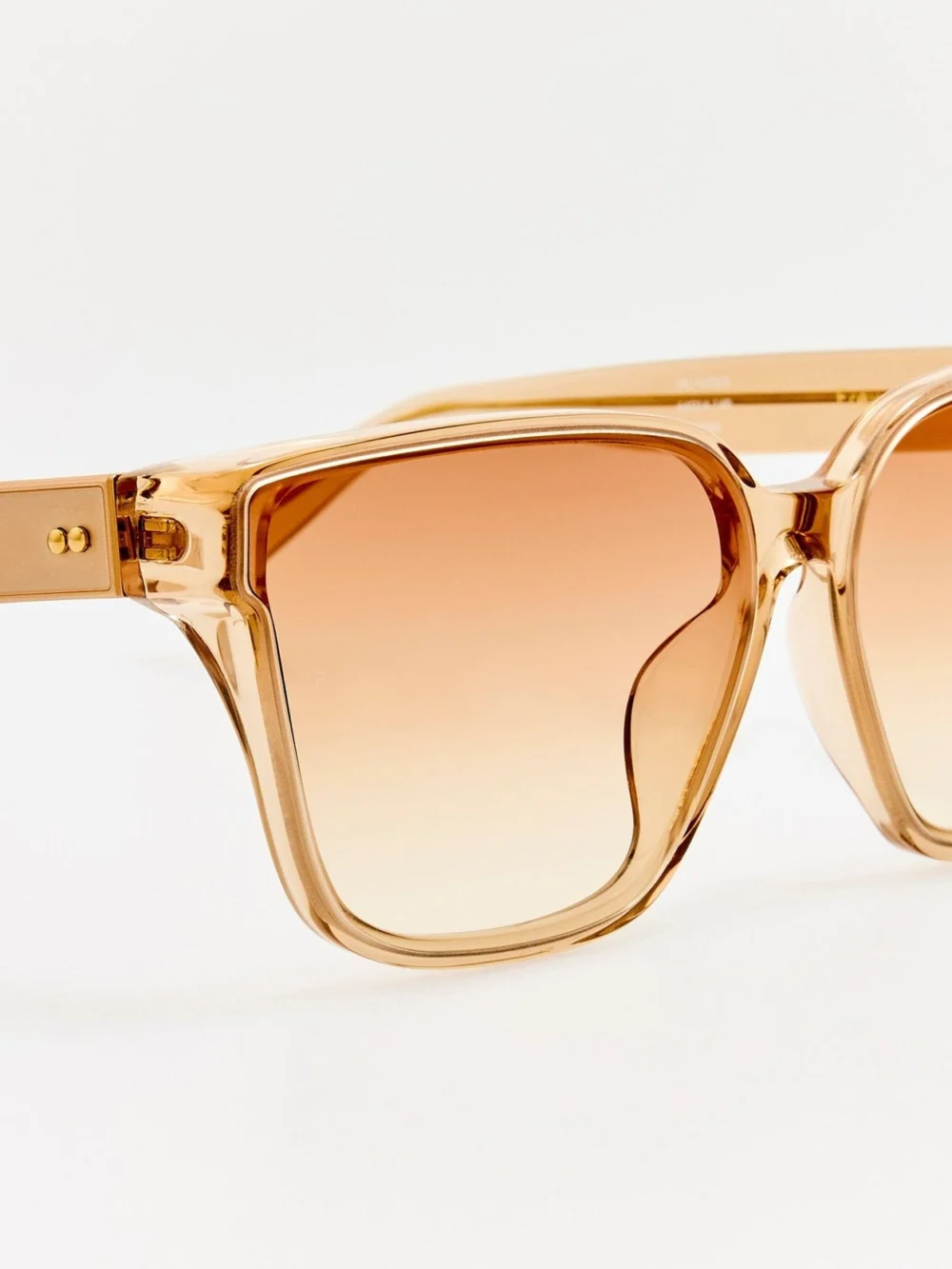 Linda Farrow Frey Sunglasses, honey, view 4