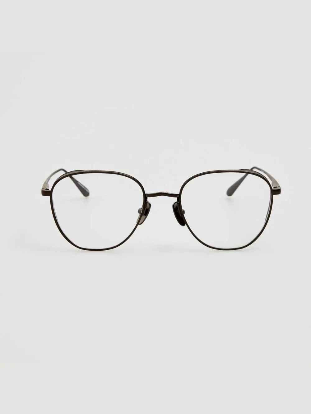 Linda Farrow Hardy Oval Optical Frame in matt black nickel