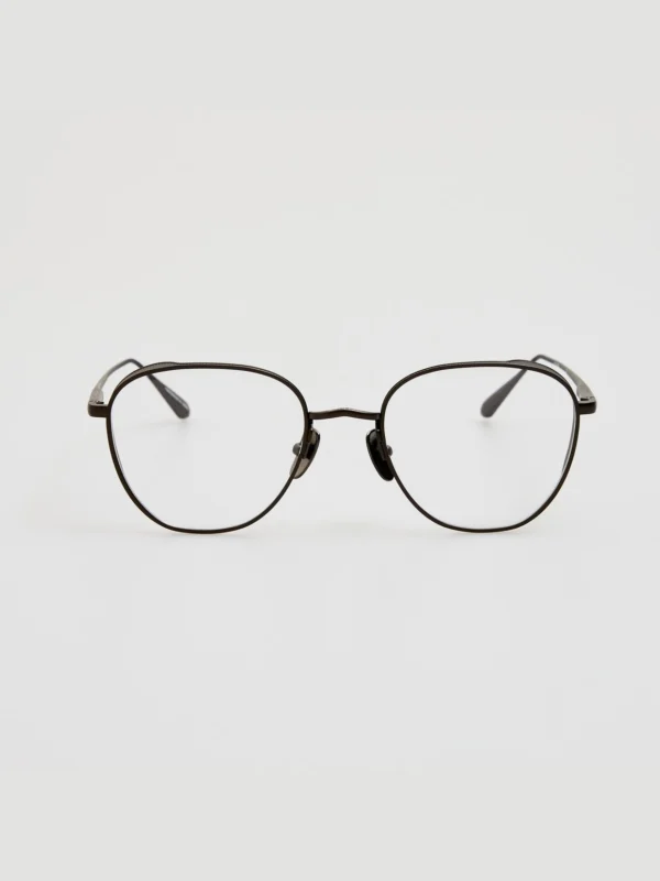 Linda Farrow Hardy Oval Optical Frame in Matt Black Nickel