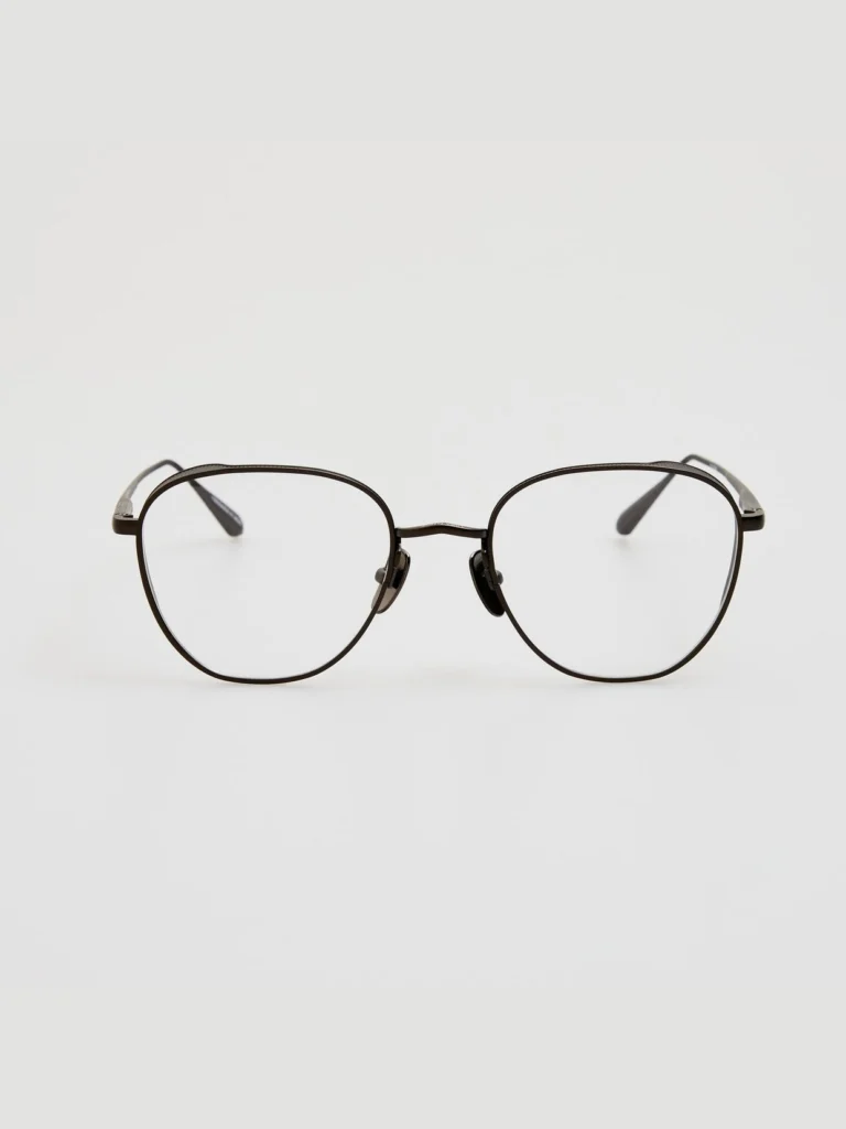 Linda Farrow Hardy Oval Optical Frame in Matt Black Nickel