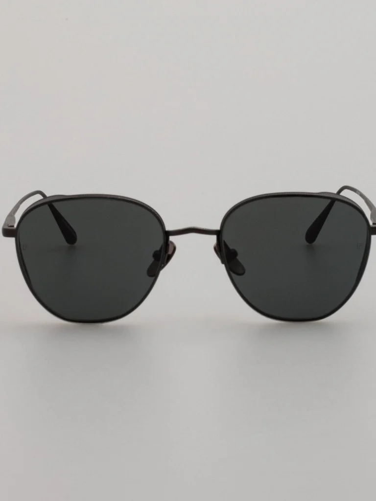 Linda Farrow Hardy Sunglasses in Nickel