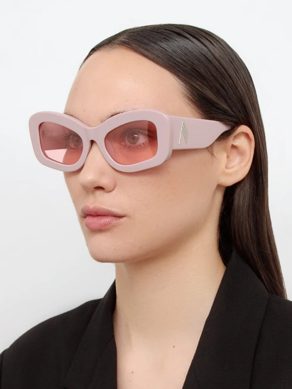 Linda Farrow Harry Cat Eye Sunglasses, pink, view 3