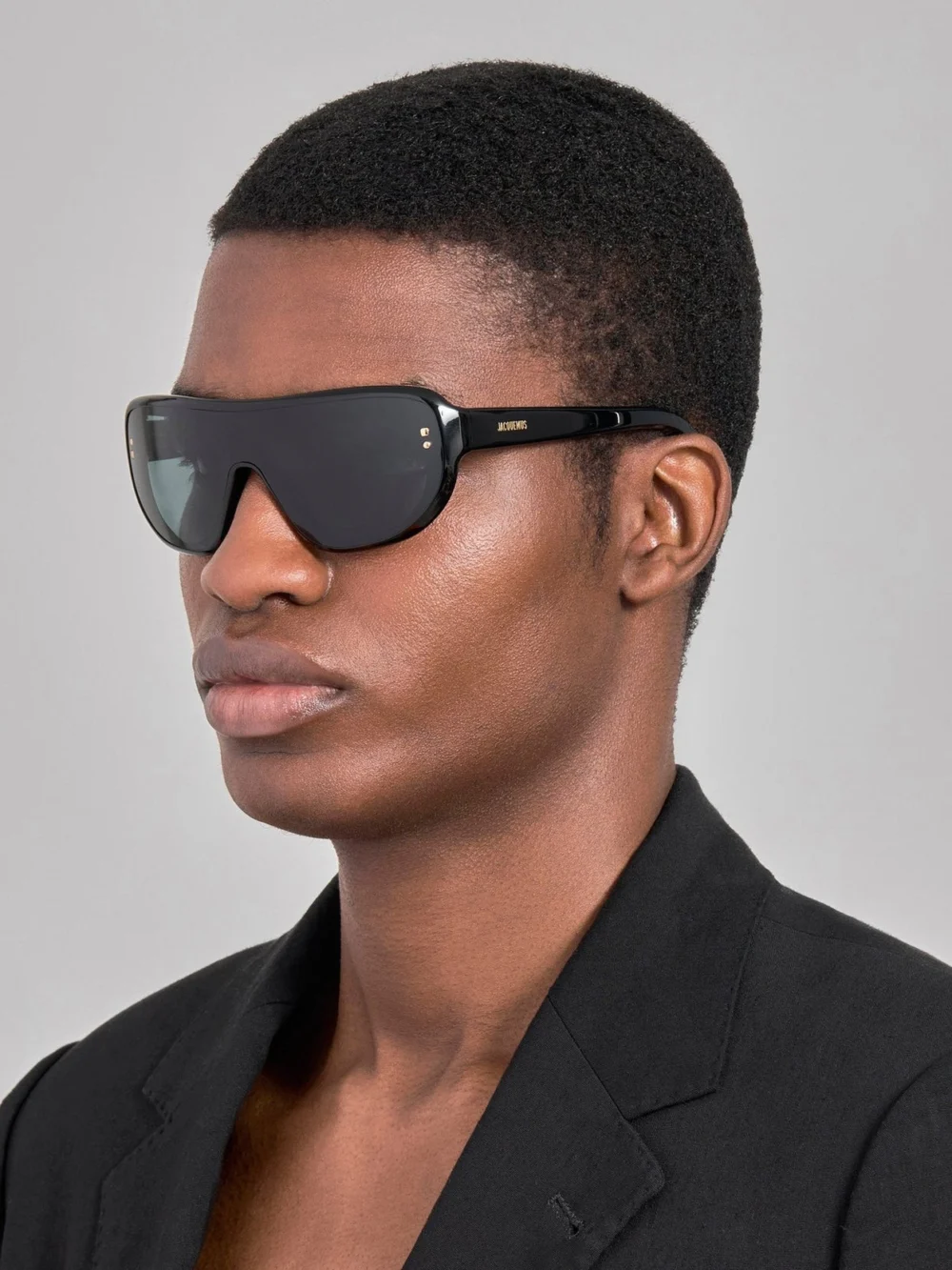 Linda Farrow Havana Sunglasses, black and grey, view 4