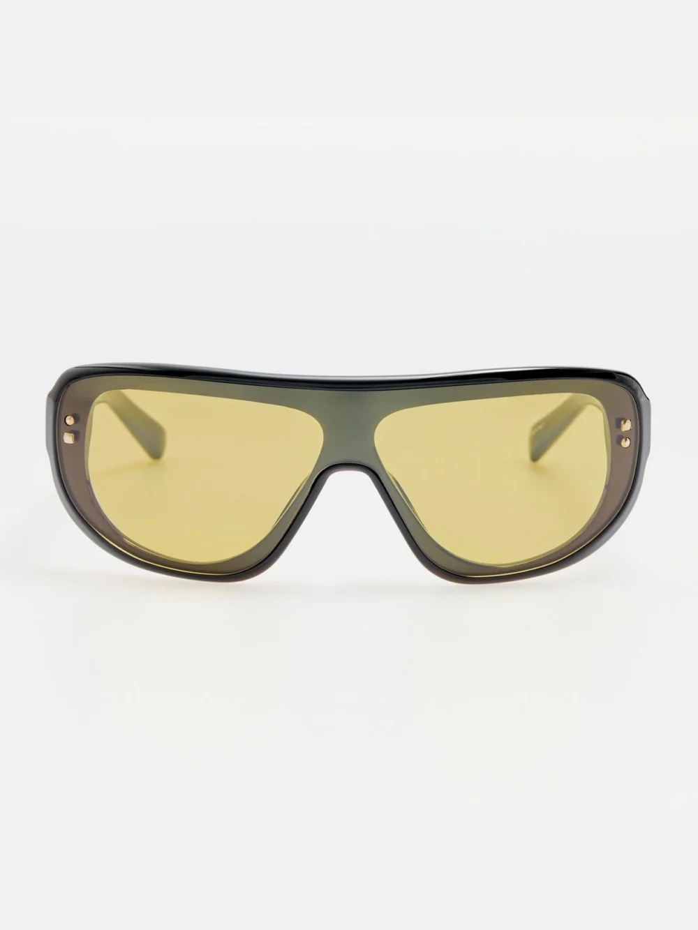 Linda Farrow Havana Sunglasses in black and yellow