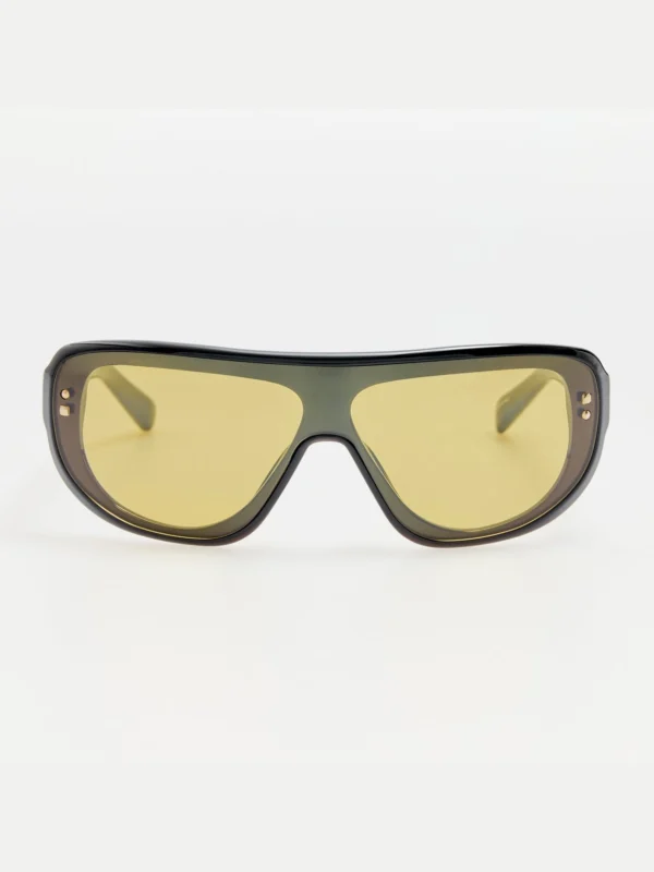Linda Farrow Havana Sunglasses in Black and Yellow
