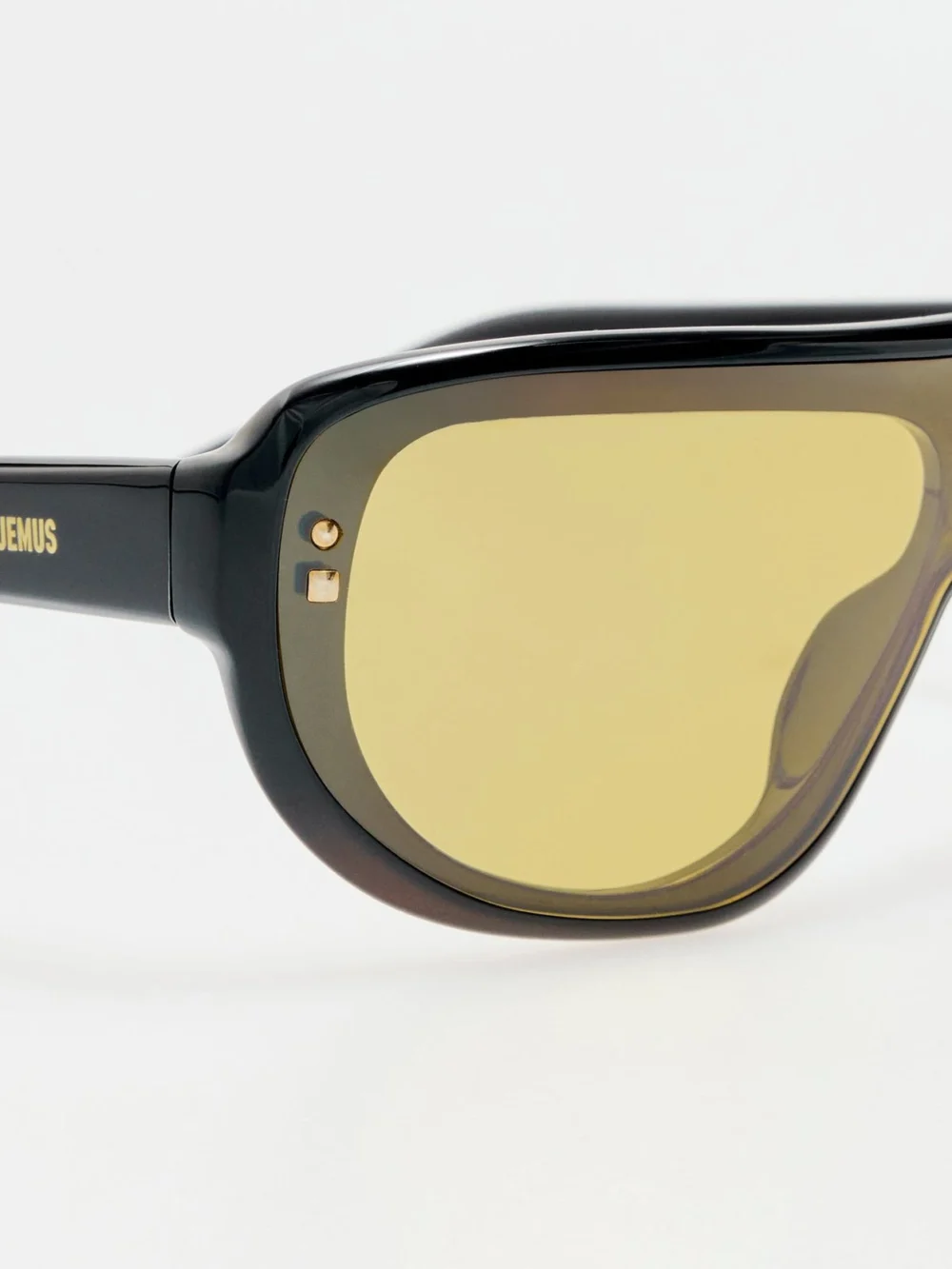 Linda Farrow Havana Sunglasses, black and yellow, view 5