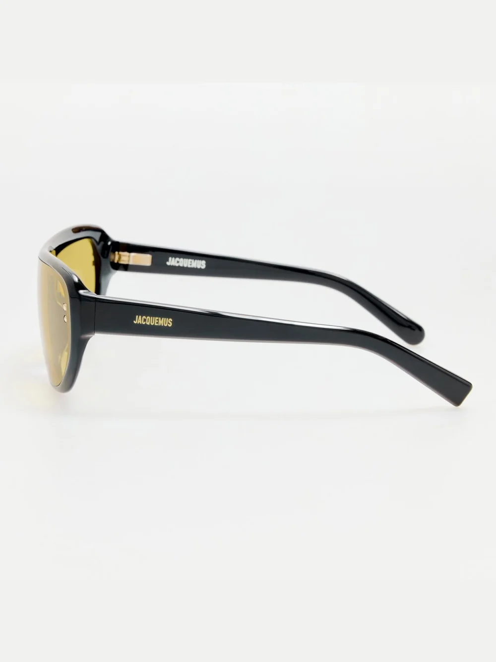 Linda Farrow Havana Sunglasses, black and yellow, view 6