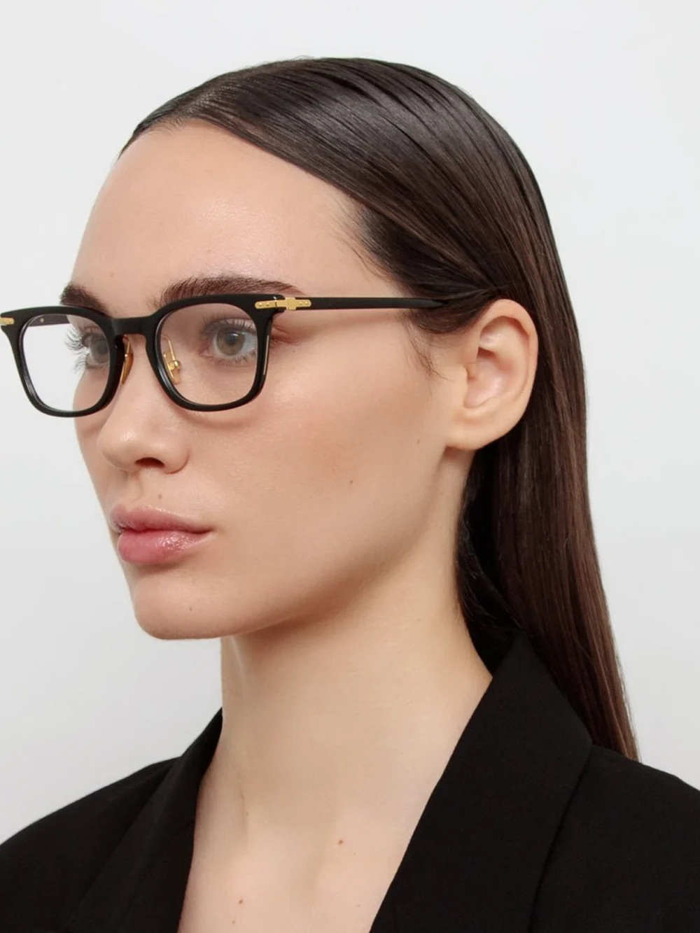 Linda Farrow Hawkin Optical, black, view 3