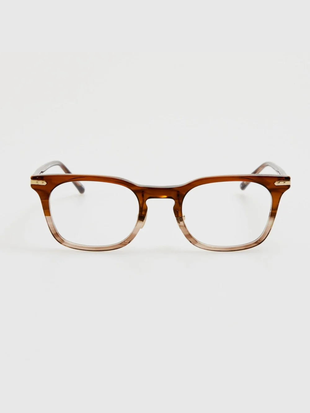 Linda Farrow Hawkin Optical in caramel horn