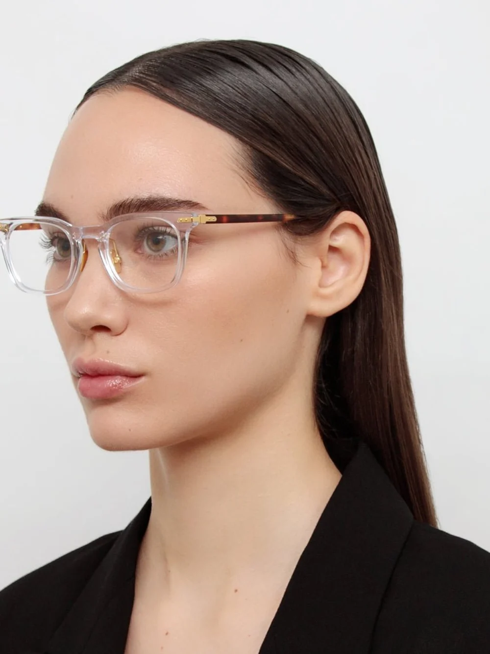 Linda Farrow Hawkin Optical, clear, view 3