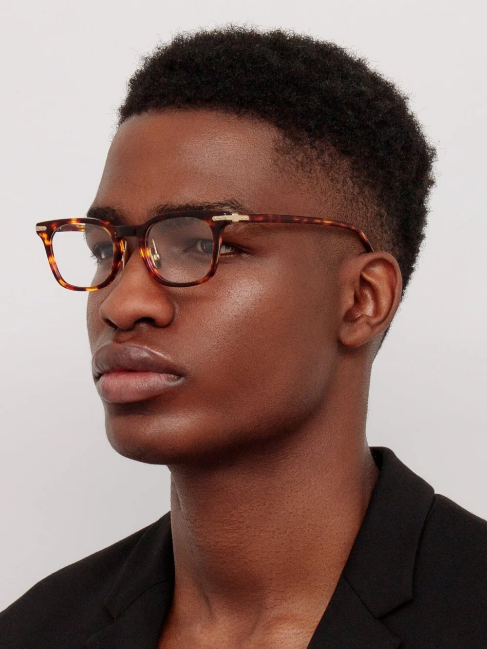 Linda Farrow Hawkin Optical, dark tortoiseshell, view 4