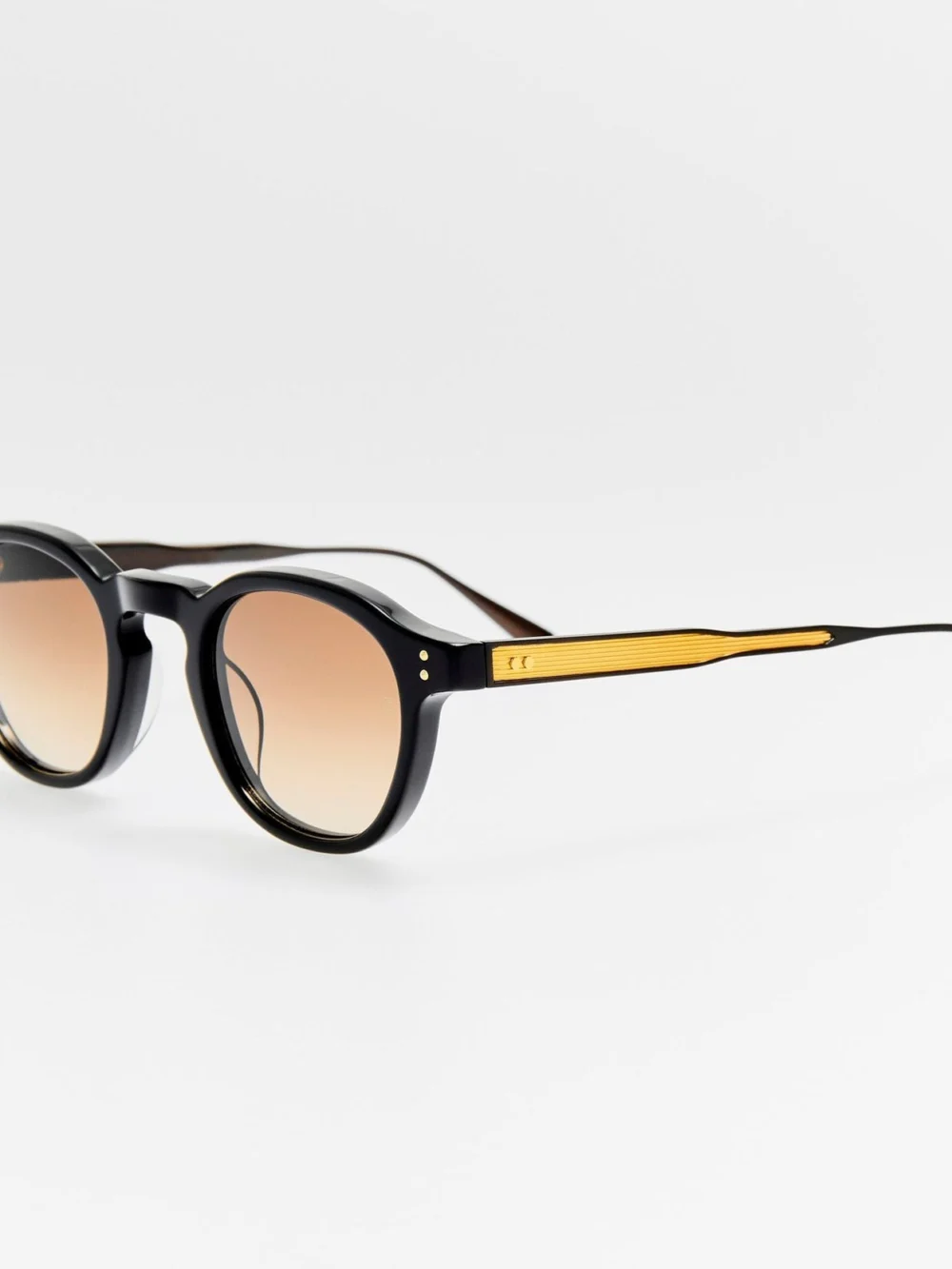 Linda Farrow Heath Sunglasses, black and mocha, view 2