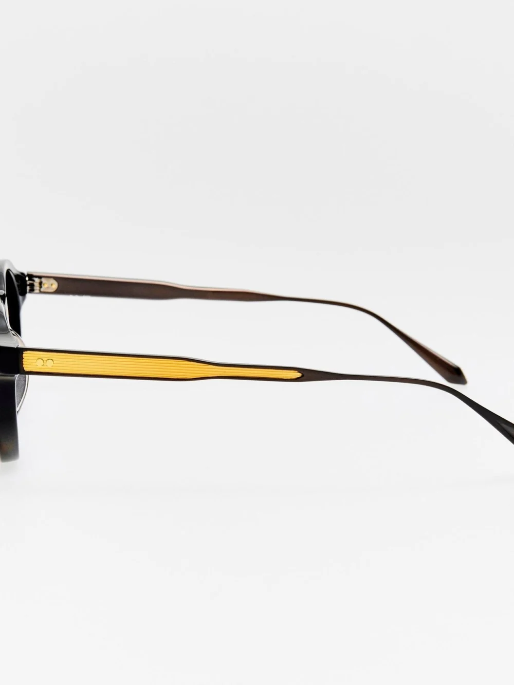 Linda Farrow Heath Sunglasses, black and mocha, view 6