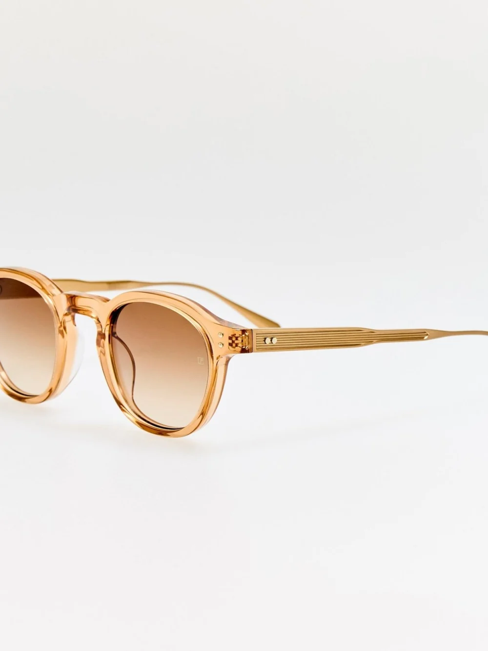 Linda Farrow Heath Sunglasses, honey, view 2