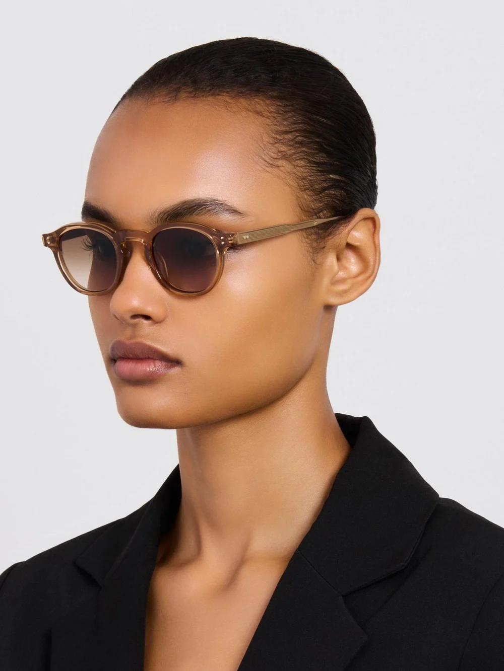 Linda Farrow Heath Sunglasses, honey, view 5