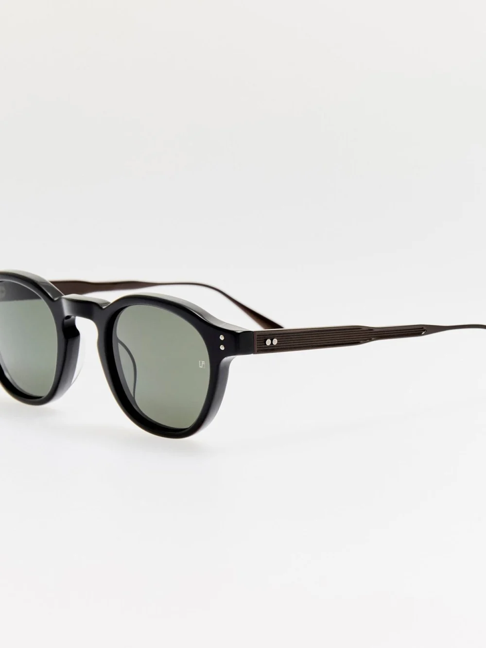 Linda Farrow Heath Sunglasses, matt black, view 2