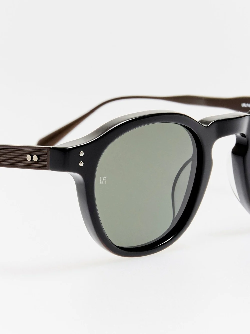 Linda Farrow Heath Sunglasses, matt black, view 6