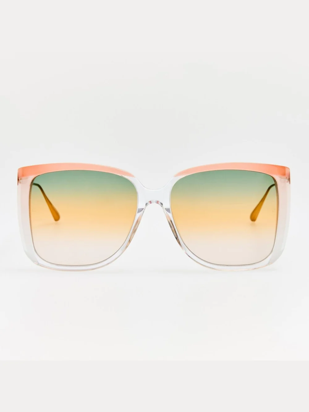 Linda Farrow Helena Sunglasses in clear and tutti frutti