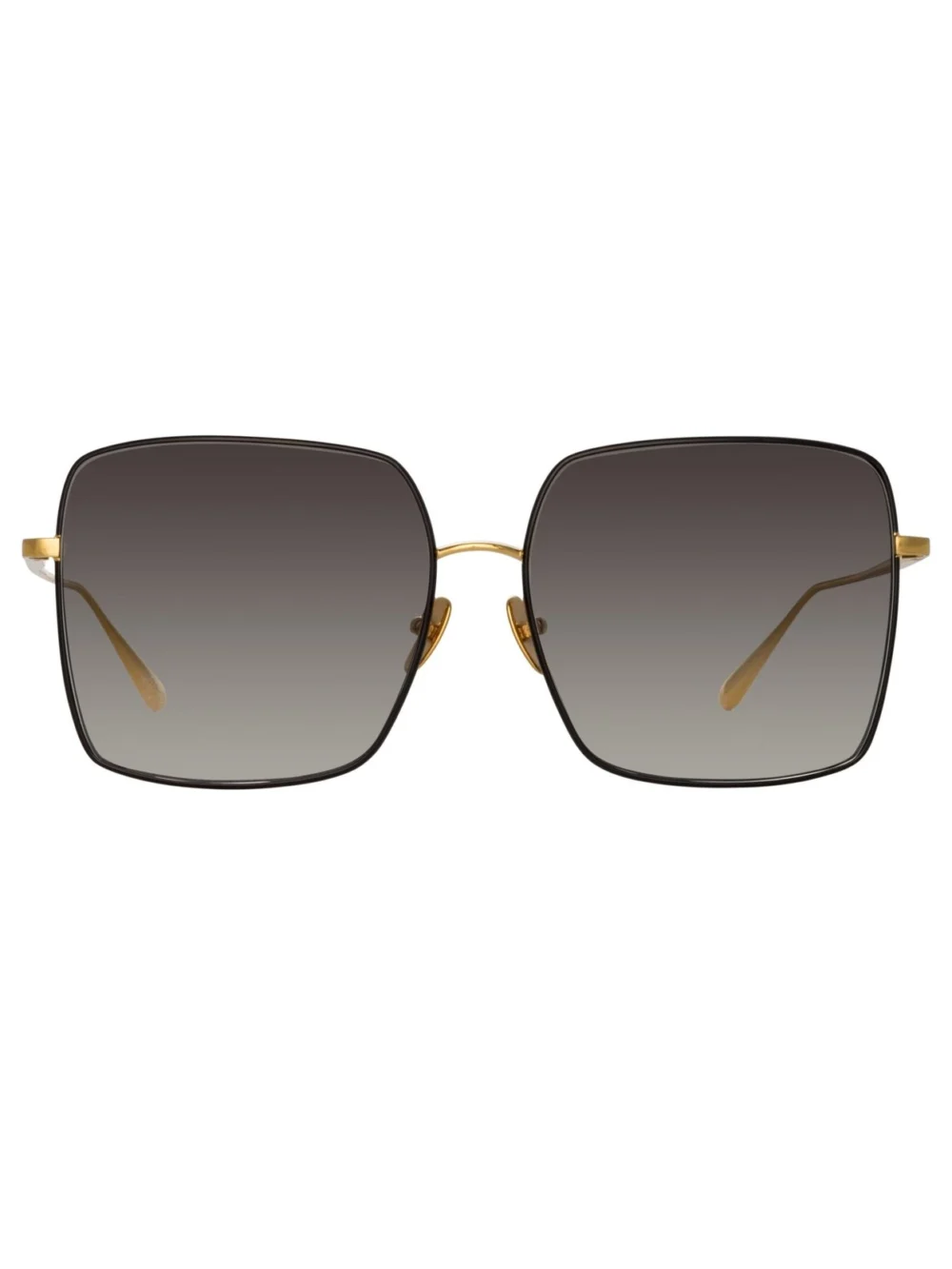 Linda Farrow Hina Sunglasses in 22k gold and grey