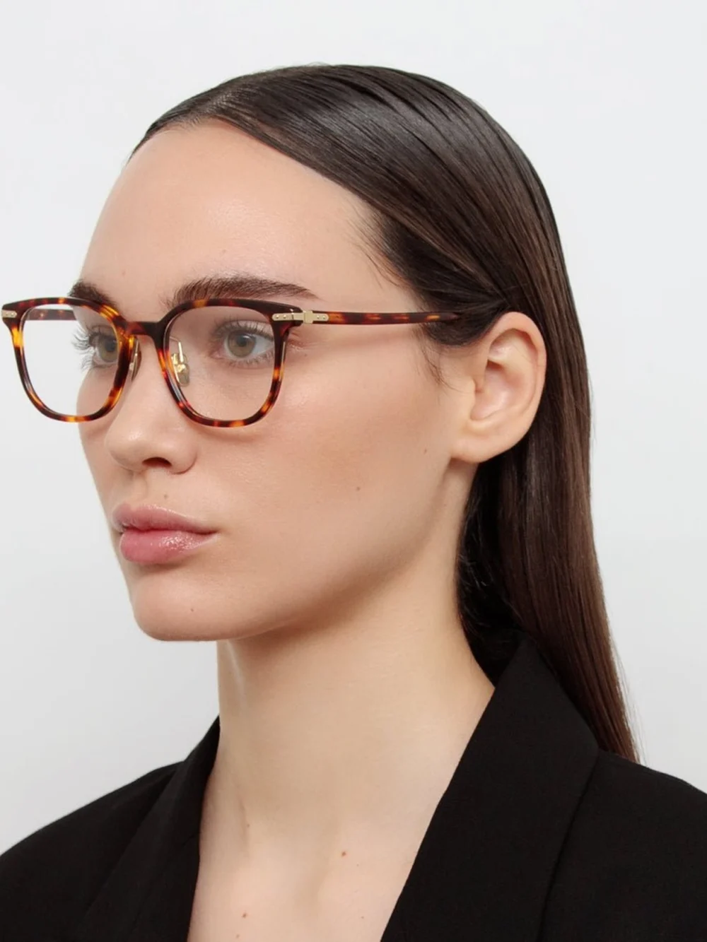 Linda Farrow Hopkin Optical, dark tortoiseshell, view 3