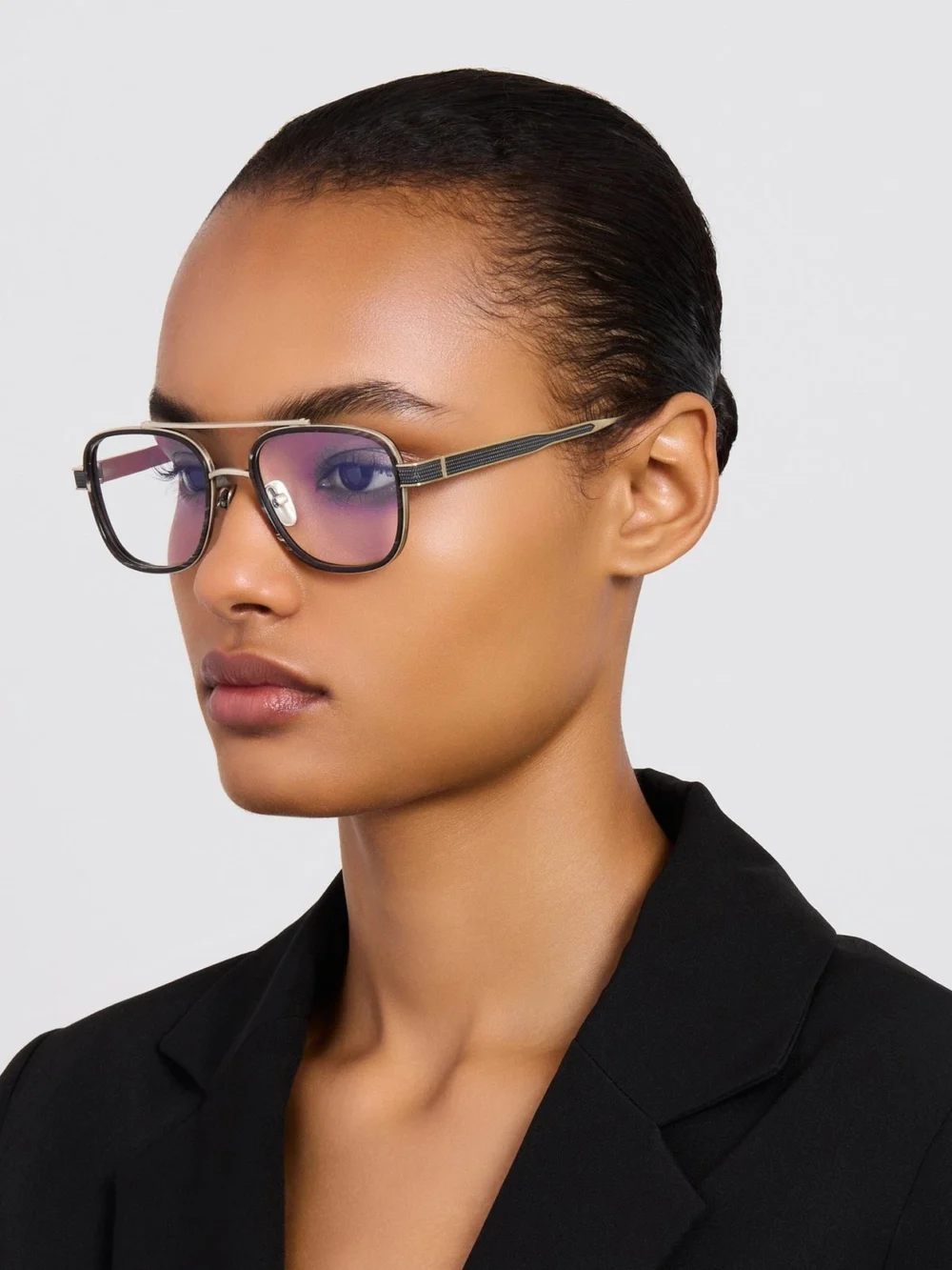 Linda Farrow Hyde Optical, buffalo horn and 925 sterling silver, view 3