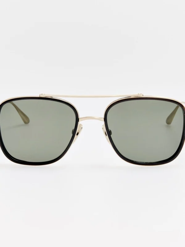 Linda Farrow Hyde Sunglasses in Buffalo Horn and 925 Sterling Silver