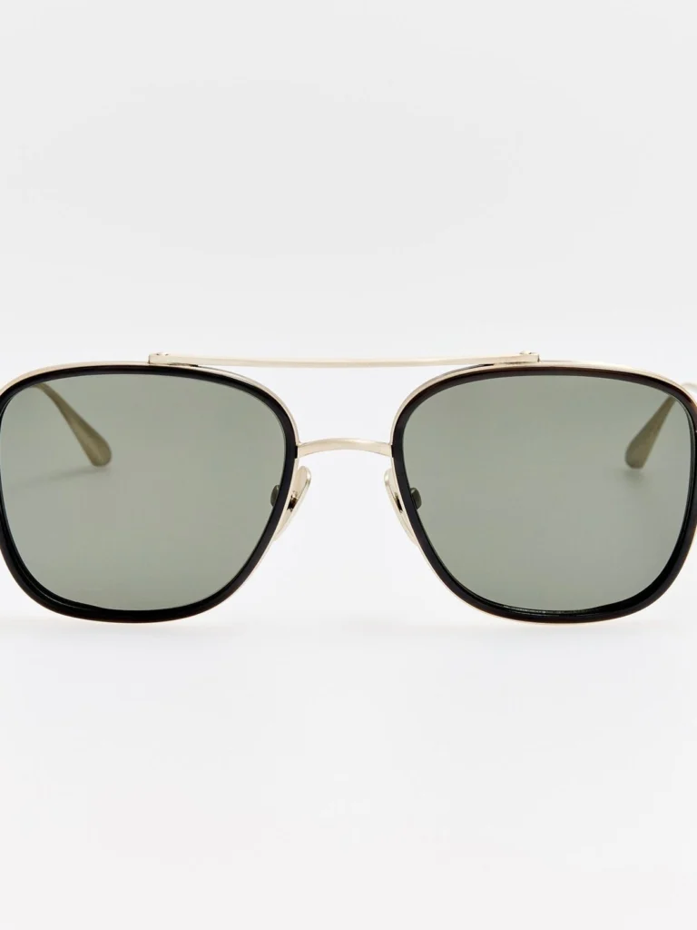 Linda Farrow Hyde Sunglasses in Buffalo Horn and 925 Sterling Silver