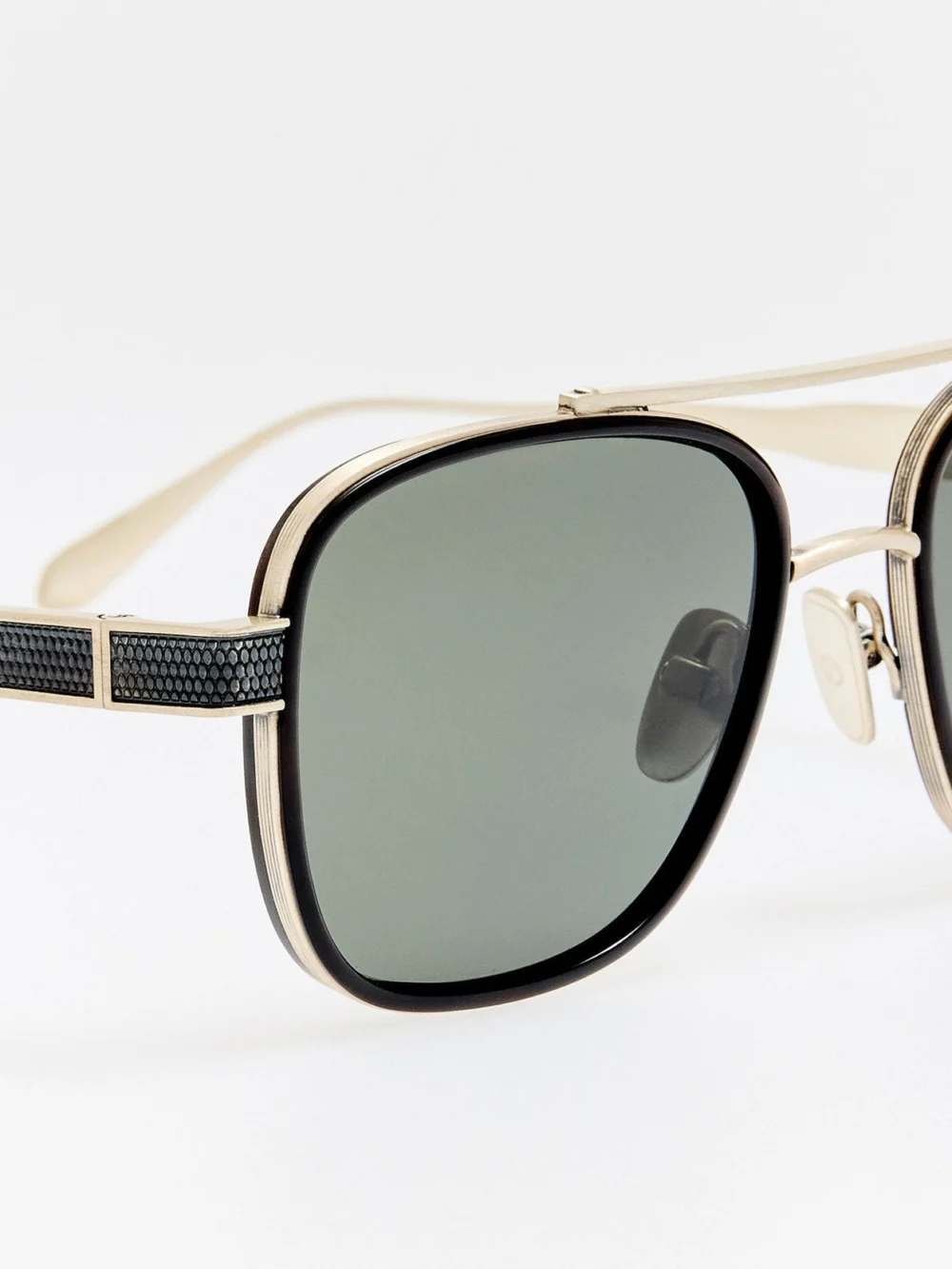 Linda Farrow Hyde Sunglasses, buffalo horn and 925 sterling silver, view 6