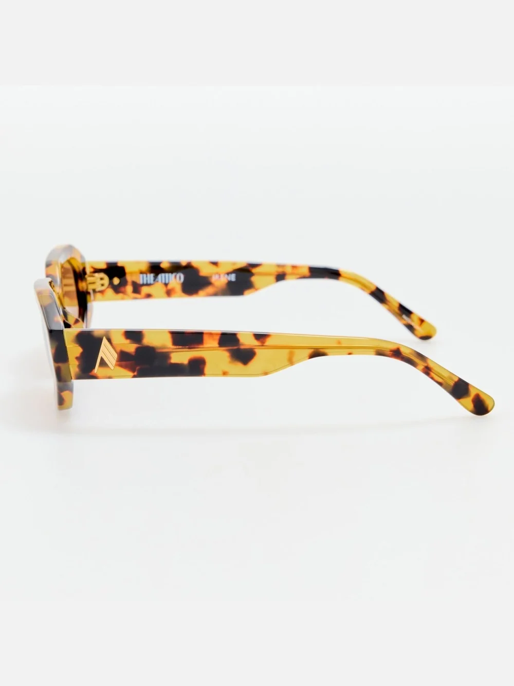 Linda Farrow Irene Angular Sunglasses, tortoiseshell and brown, view 4